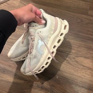 Women's Cream Athletic Shoes